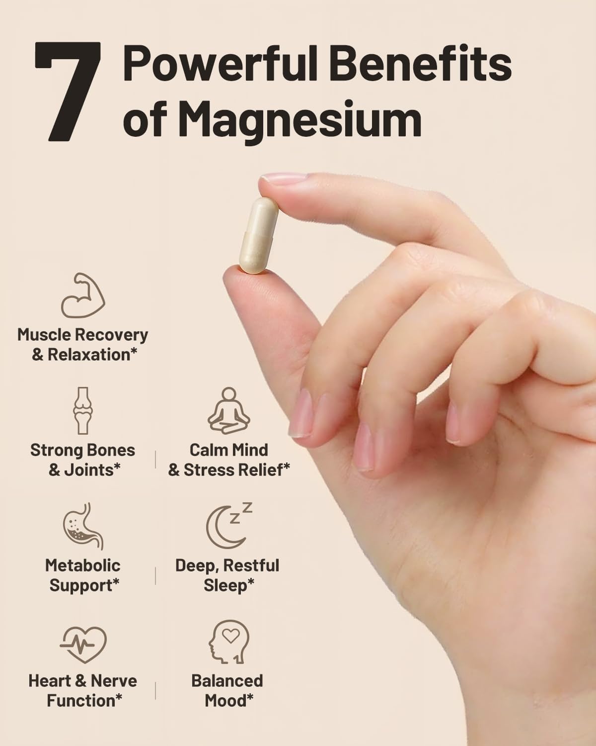 Magnesium Complex 500mg, Magnesium Glycinate, Malate, Citrate