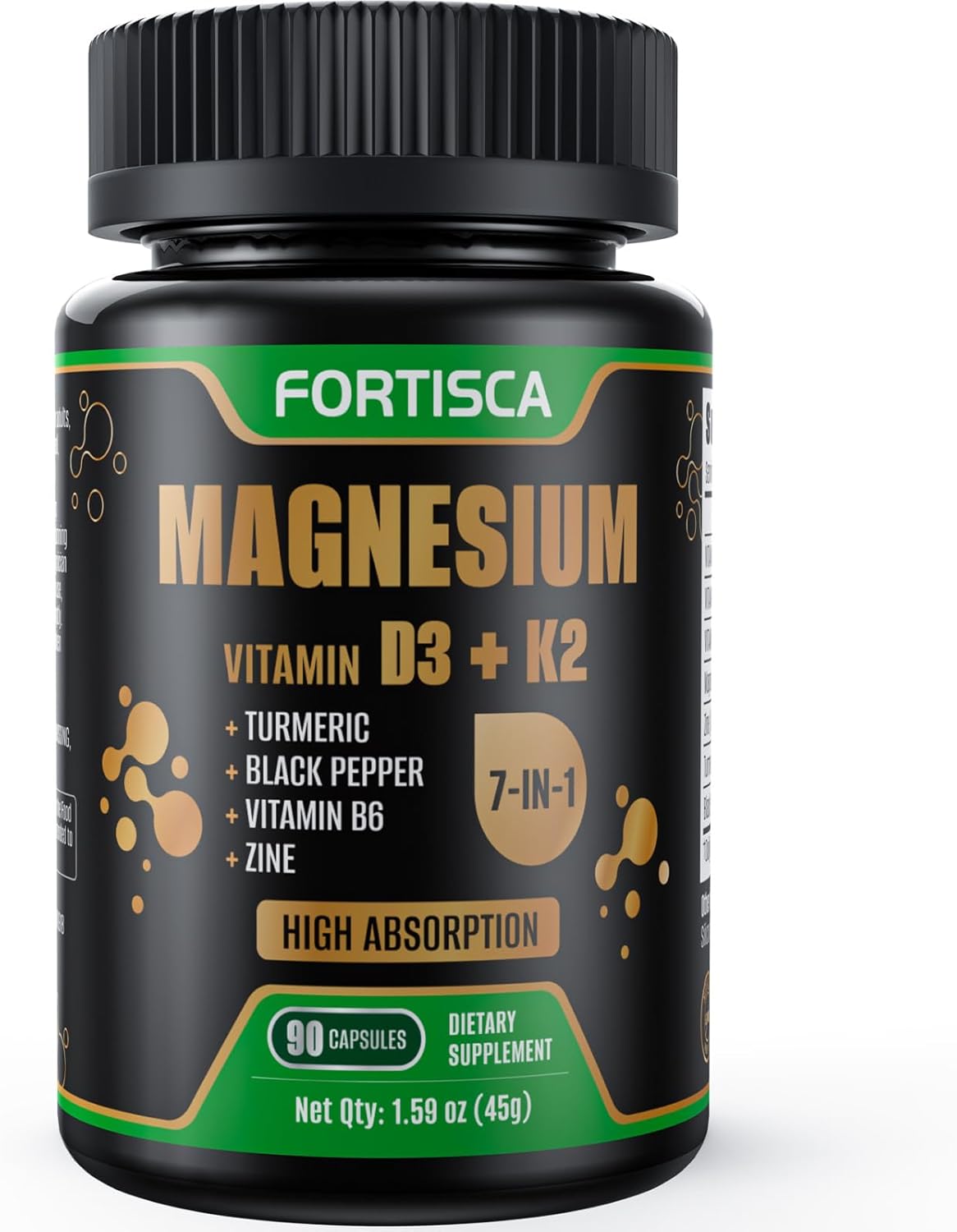 FORTISCA 7‑in‑1 Magnesium Glycinate 300mg,  90 Capsules