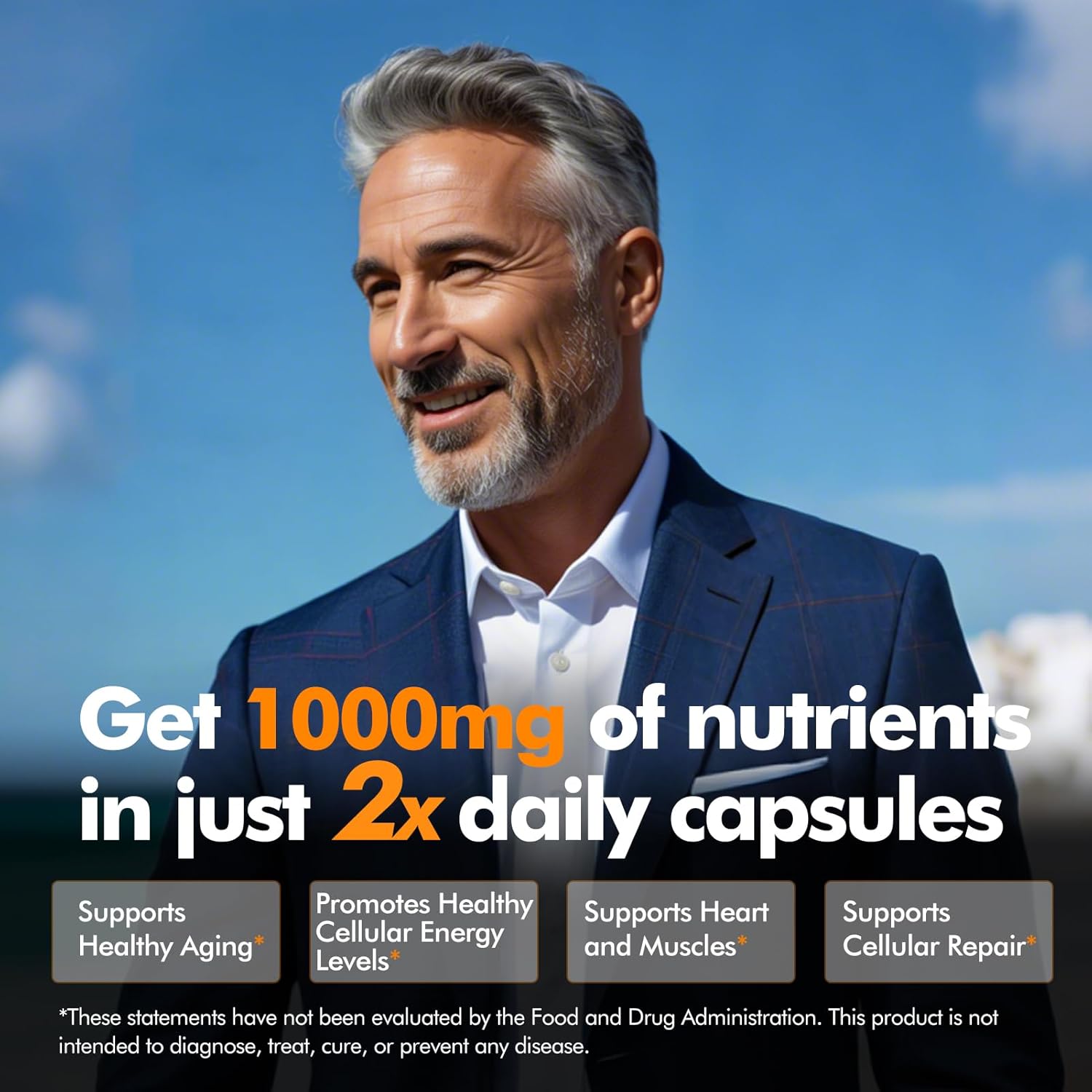 NAD+ Supplement 1000mg, Liposomal NAD Supplements with Resveratrol, 6 in 1 NMNH Supplement Alternative High Purity NAD Plus for Men and Women Energy & Healthy Aging – 100 Capsules