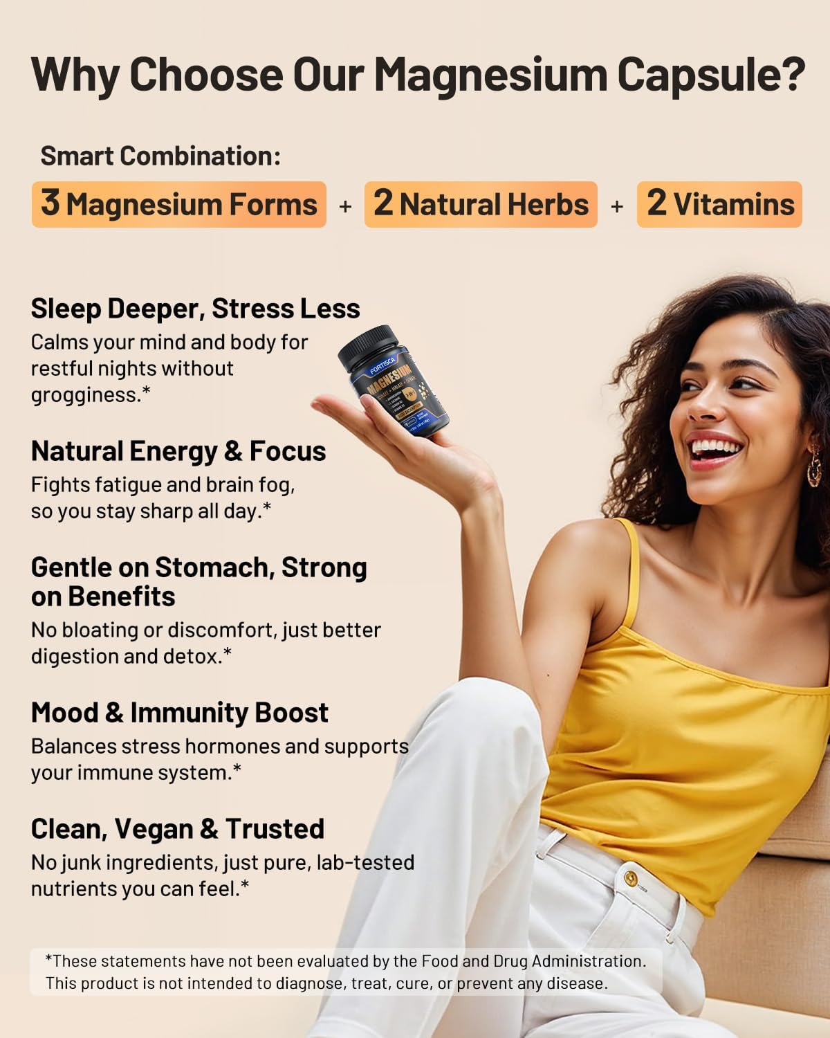 Magnesium Complex 500mg, Magnesium Glycinate, Malate, Citrate